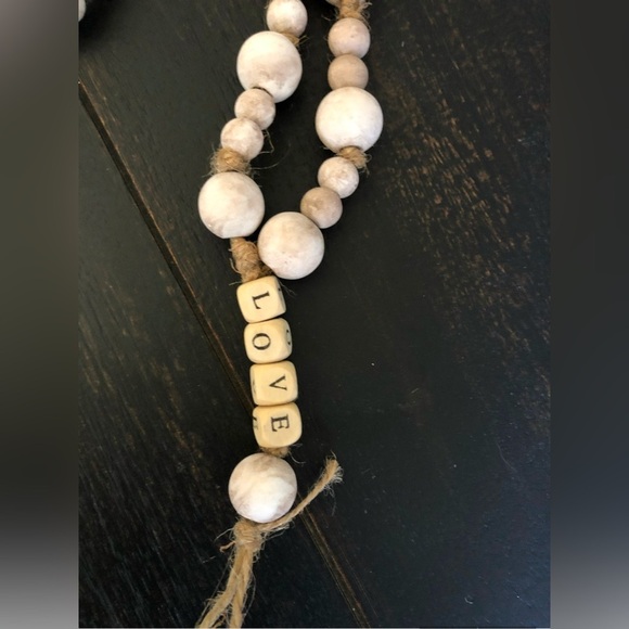 Wood Beaded Garland, Boho Decor, Farmhouse Home Decor, Rustic Accent HANDMADE - Picture 6 of 8